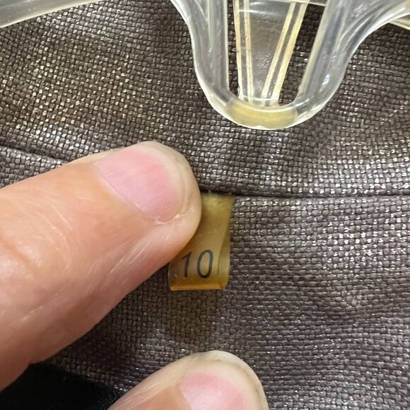 Elie Tahari Amy Metallic Coat - Linen and Cotton Snap Front in Size 10 - Picture 11 of 15